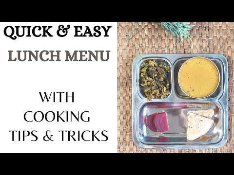 Healthy and easy lunch menu | karela sabzi, gujarati dal, phulka roti | no onion no garlic
