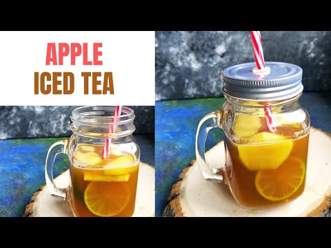 Apple Iced Tea | how to make homemade apple iced tea recipe | summer drinks | in hindi