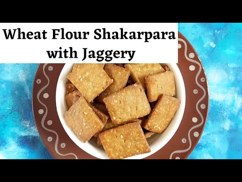 Wheat Shakarpara Recipe with Jaggery | diwali snacks | healthy snacks