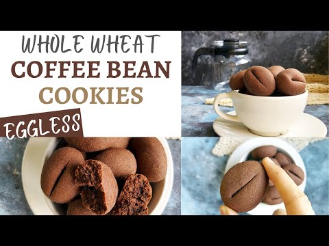 गेहूं के आटे से बनायें कोफी कूकीज | whole wheat coffee bean cookies recipe