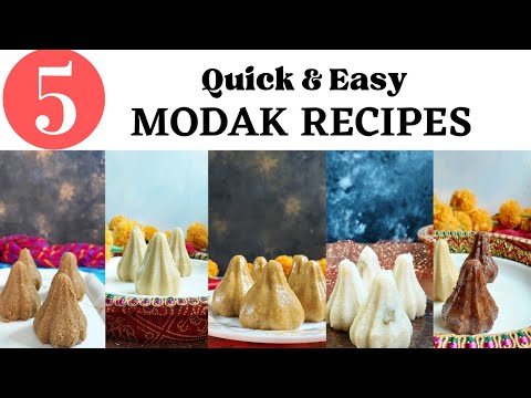 5 Quick and Easy Modak Recipes | instant modak recipes | Ganesh Chaturthi Special Recipes