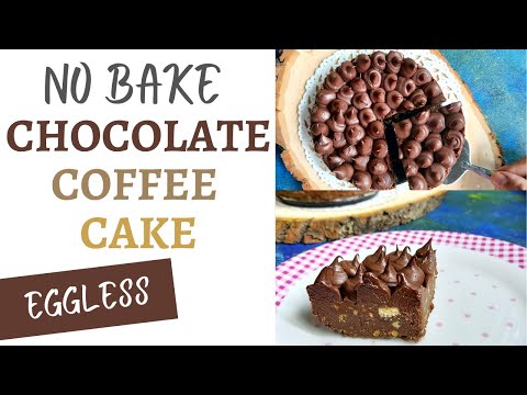 No Bake Chocolate Coffee Cake Recipe | easy biscuit cake recipe