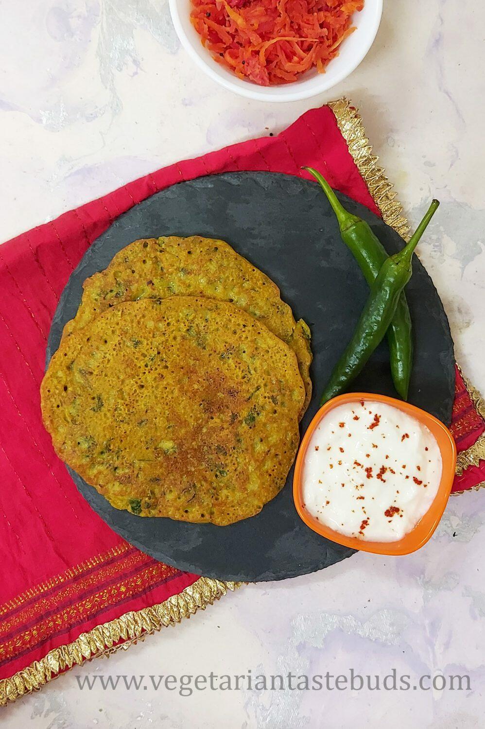 Bajra Methi Chilla | Bajra Cheela Recipe - Vegetarian Tastebuds 